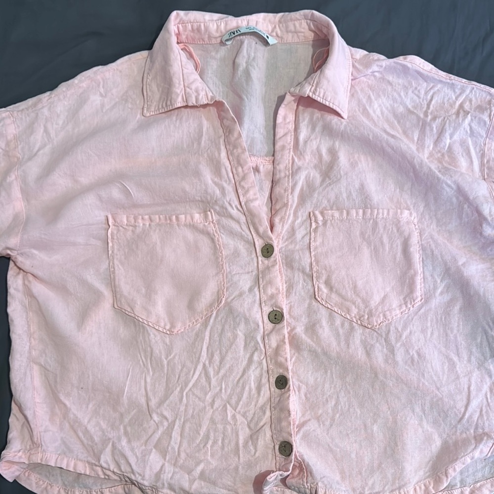 Light Pink Button-Up Shirt